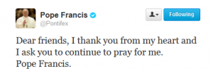 Pope's Tweet