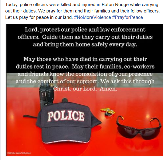 Pray for Police on Facebook